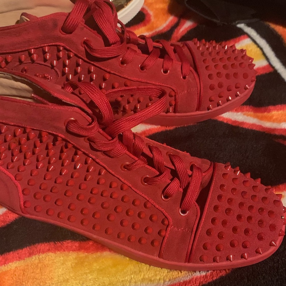 Christian louboutin suede sneakers